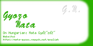gyozo mata business card